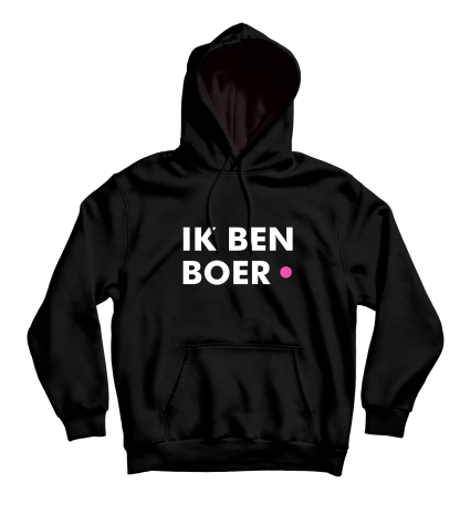 Ik ben boer hoodie - zwart