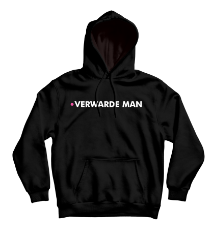 verwarde man hoodie blacke
