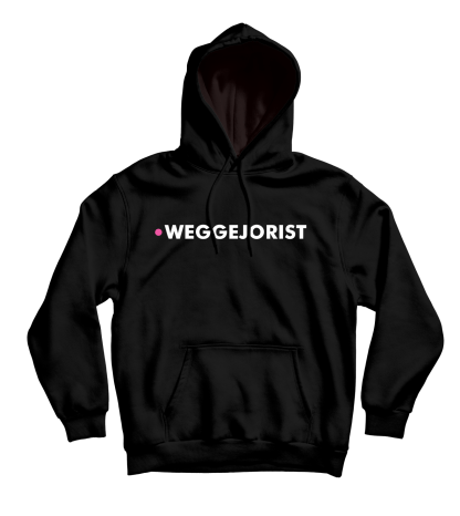 weggejorist hoodie zwart