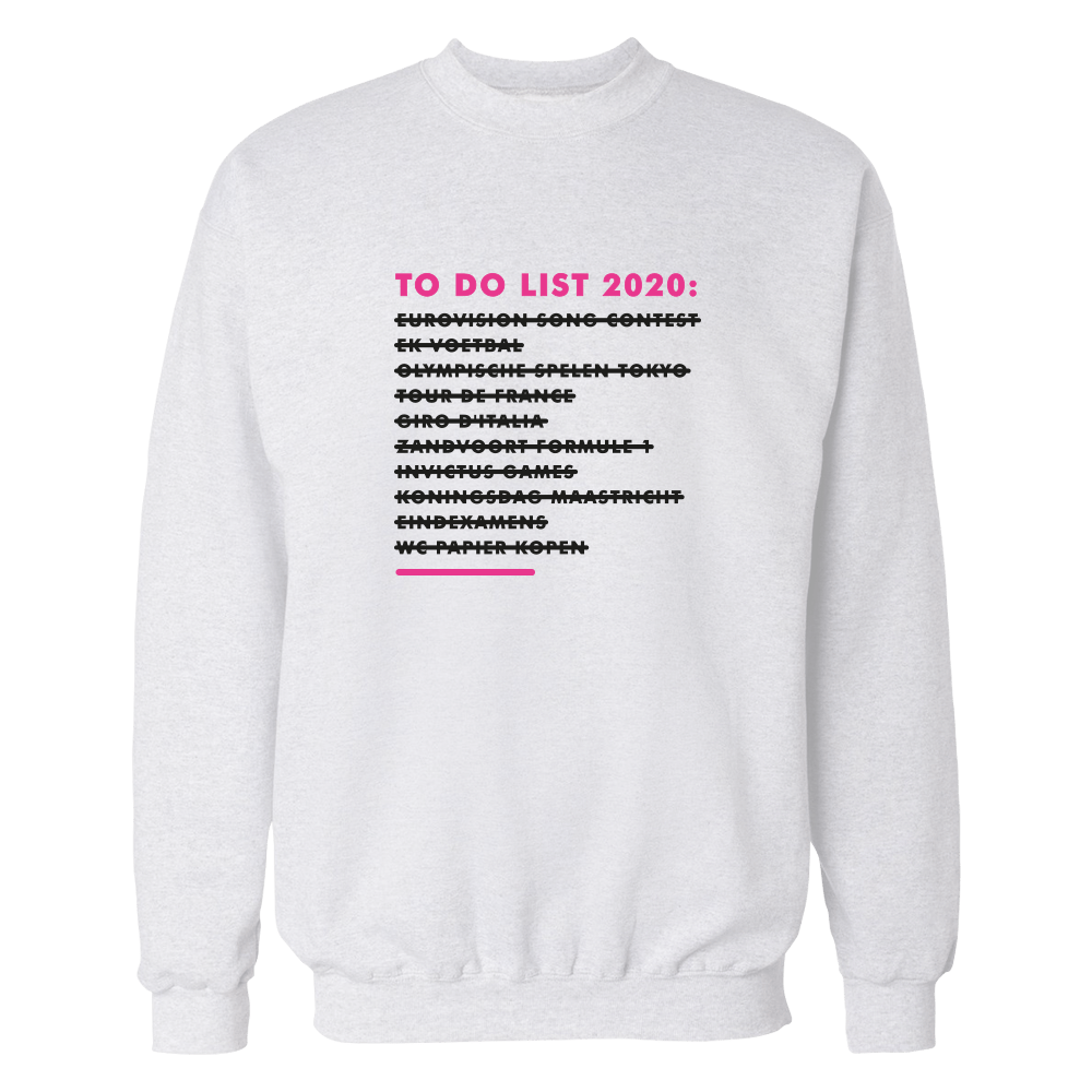 single Brood salon To do list 2020 sweatshirt - wit