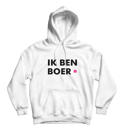 Ik ben boer hoodie - wit