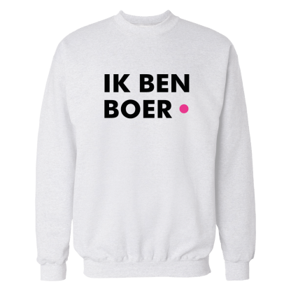 Ik ben boer sweatshirt - wit