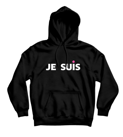 Je suis hoodie - zwart