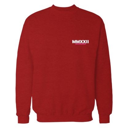 mmxxii sweatshirt subtle red
