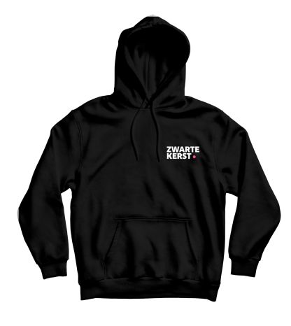 zwarte kerst hoodie zwart