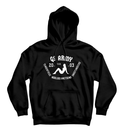 GS army hoodie - zwart