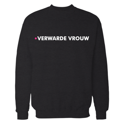 verwarde vrouw zwart sweatshirt