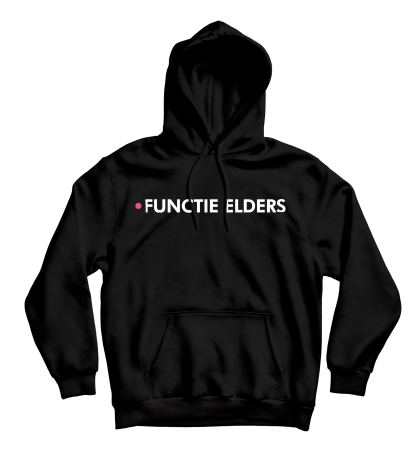 functie elders hoodie zwart