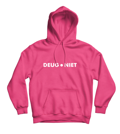 deug niet hoodie magenta