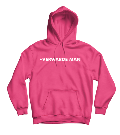 verwarde man hoodie magenta