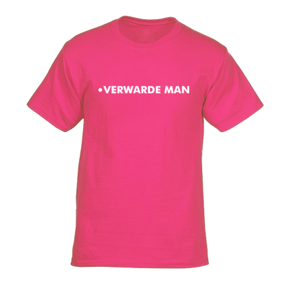 verwarde man tshirt magenta