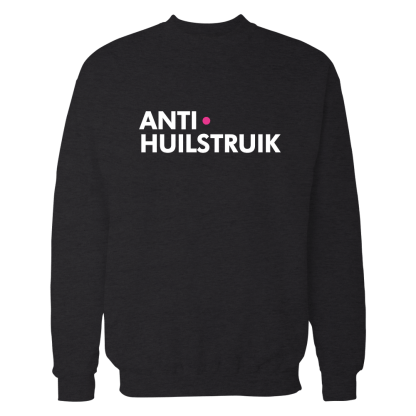 anti huilstruik sweatshirt zwart