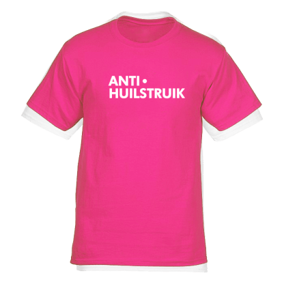 anti huilstruik tshirt magenta