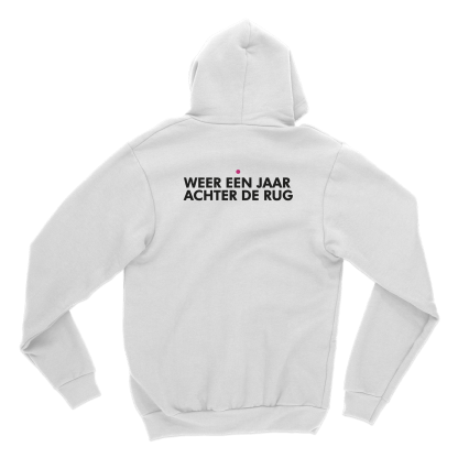 weer een jaar achter de rug hoodie wit