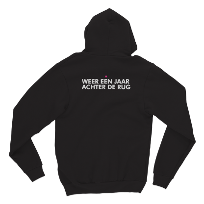 weer een jaar achter de rug hoodie zwart