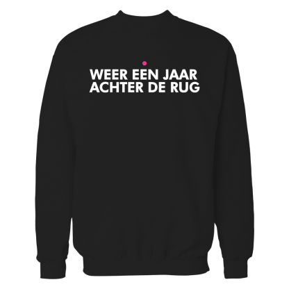 weer een jaar achter de rug sweatshirt zwart