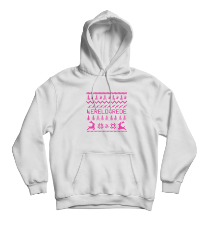 Wereldvrede hoodie - wit