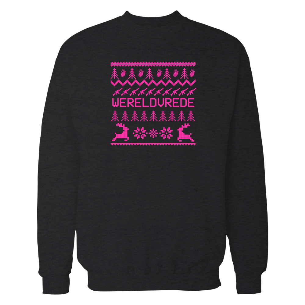 Wereldvrede sweatshirt - zwart 1 wereldvrede sweatshirt zwart