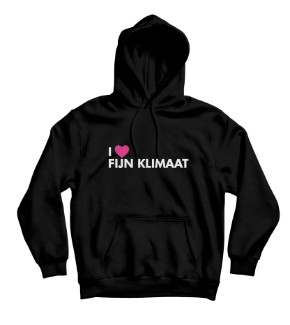 i love fijn klimaat hoodie black