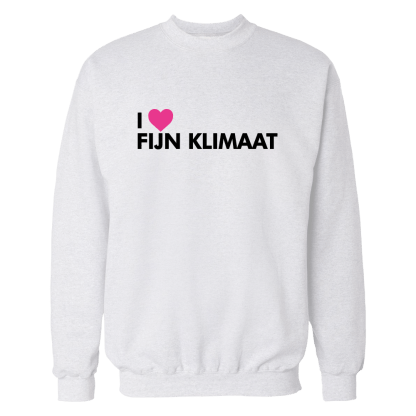 i love fijn klimaat sweatshirt white