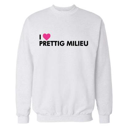 i love prettig milieu sweatshirt white